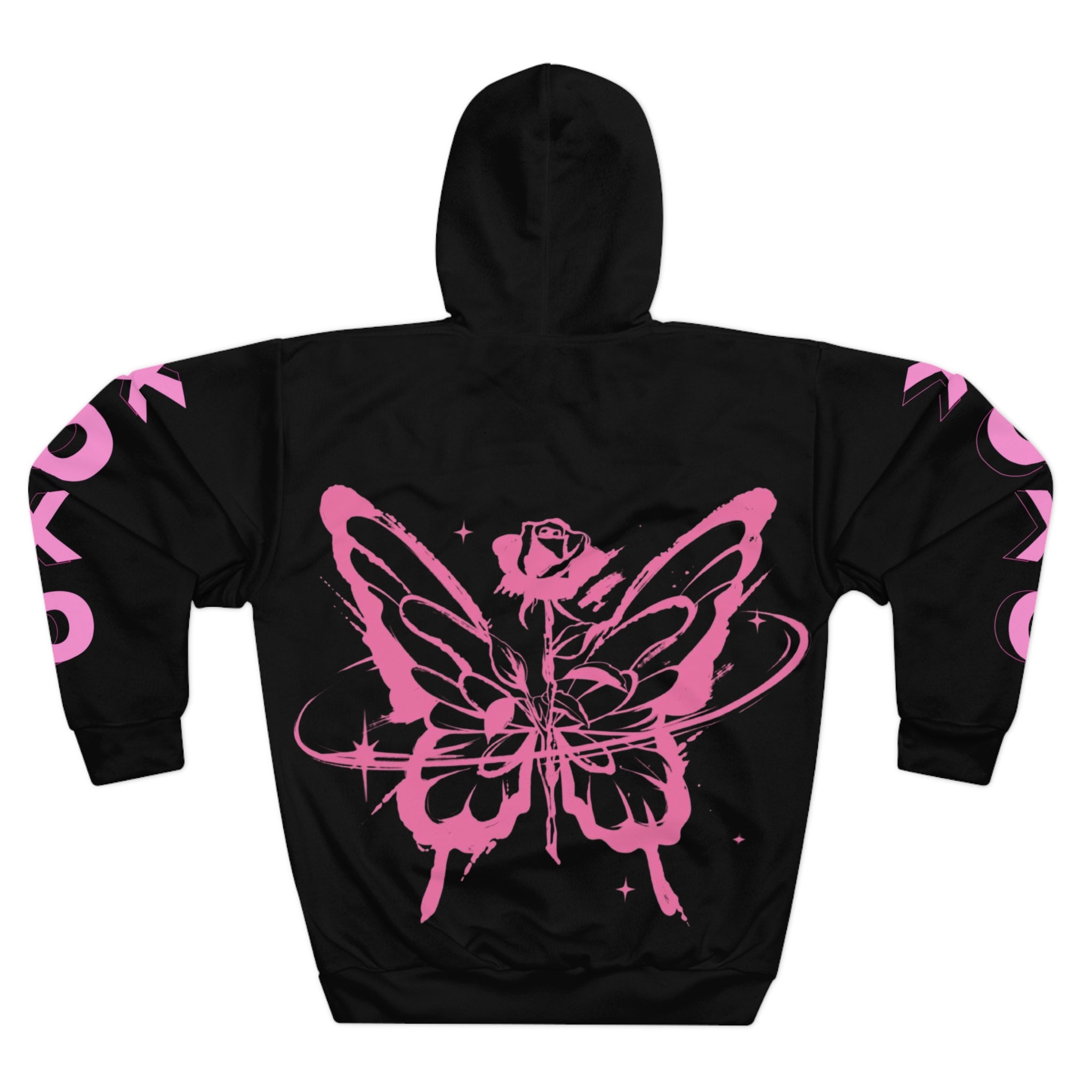 Butterfly Love Hoodie - Pink Graphic Pullover