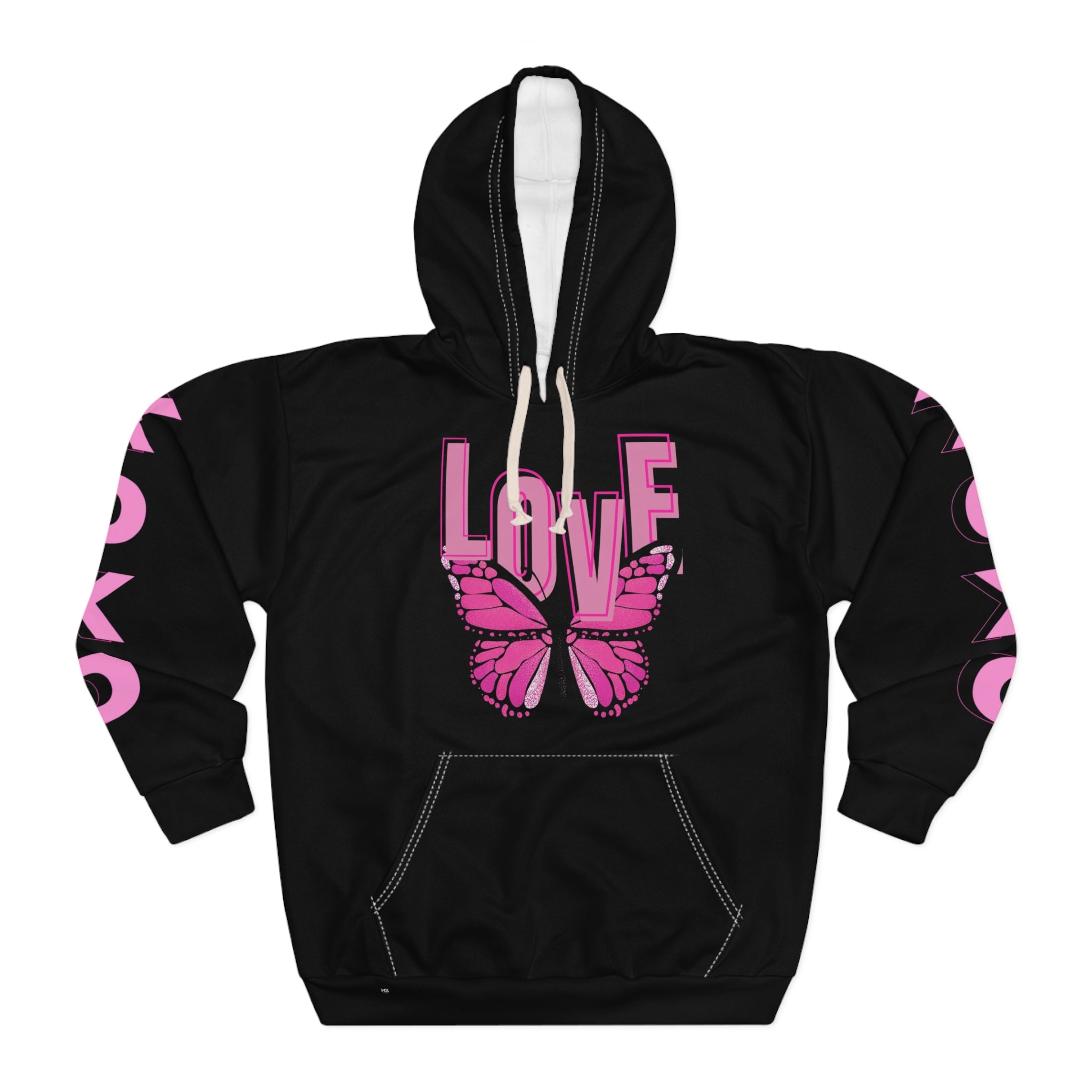Butterfly Love Hoodie - Pink Graphic Pullover