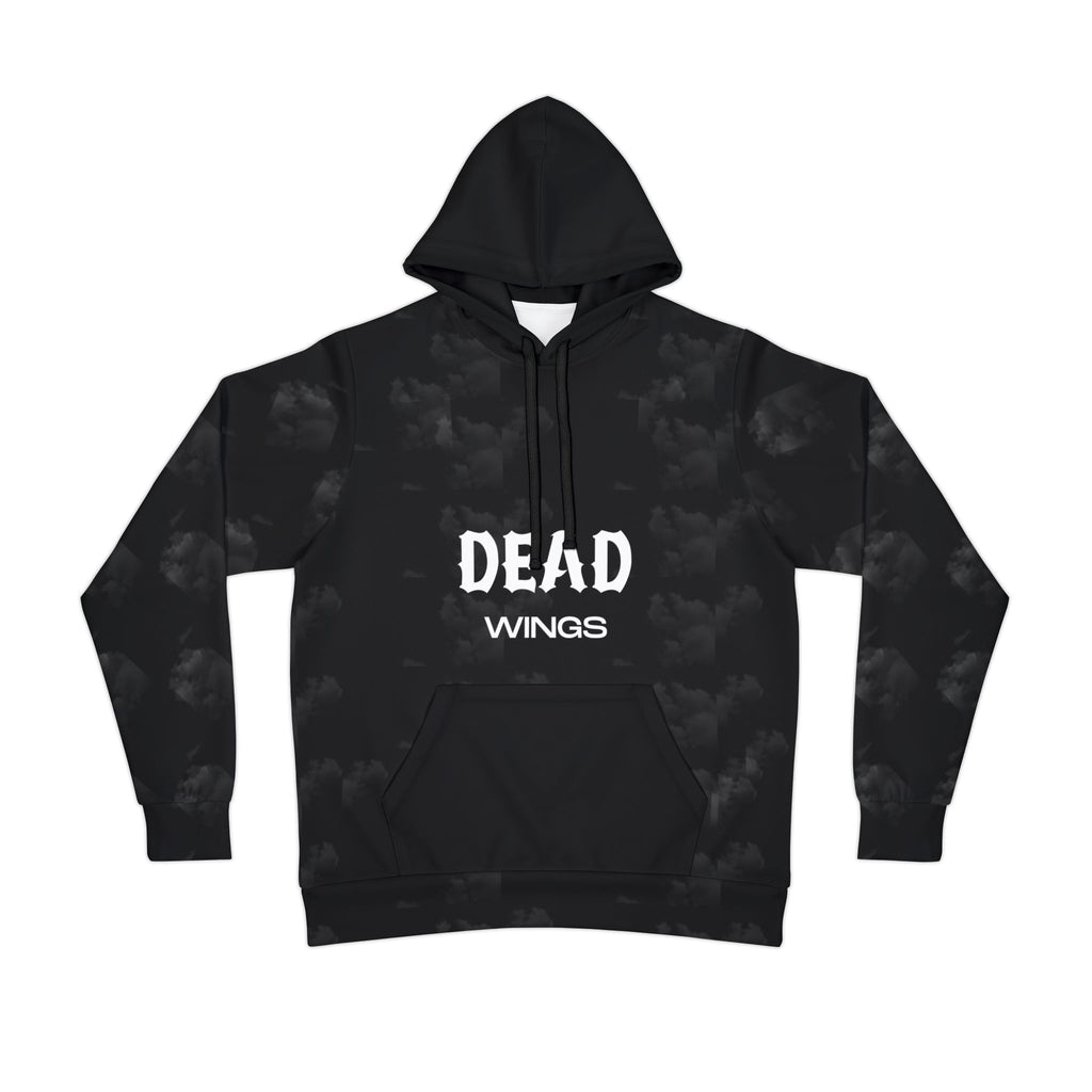 Dead Wings Hoodie — Gothic Angel Wing Pullover with Poem