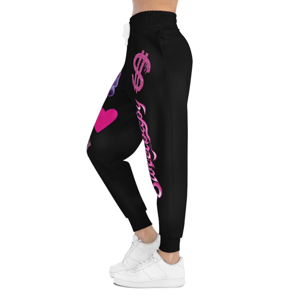 Athletic Joggers — Y2K Pink Teddy ‘Sweet Baby’ Graphic Sweatpants