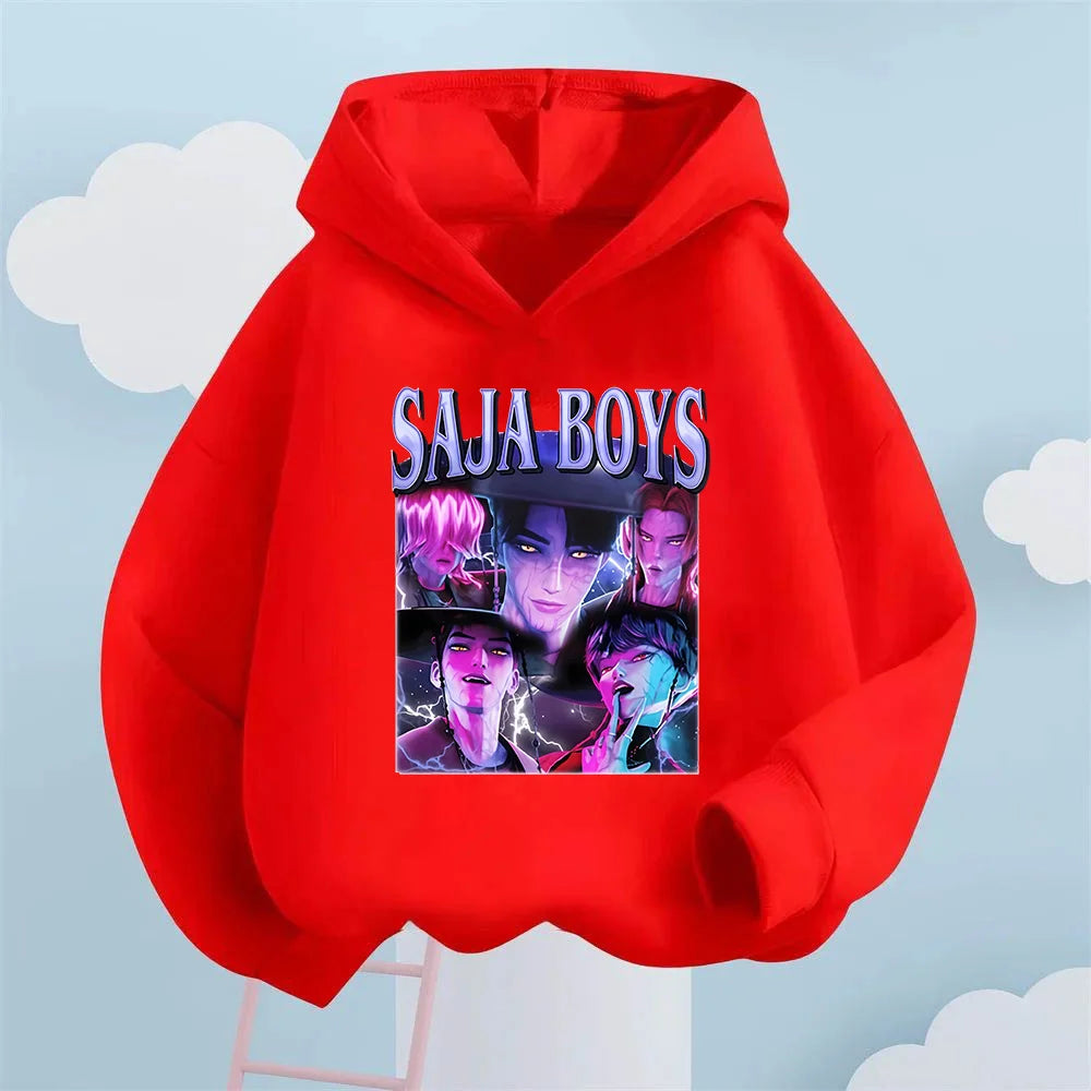 A Global Trendsetter! Saja Boys' Printed Kids' Hooded Sweatshirt.