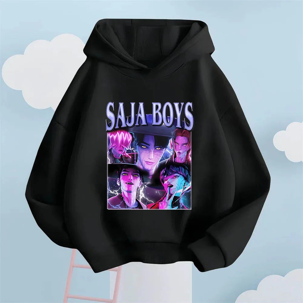 A Global Trendsetter! Saja Boys' Printed Kids' Hooded Sweatshirt.