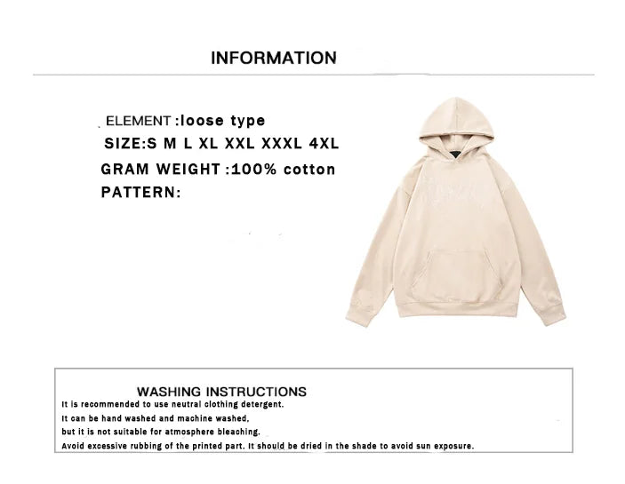 Hooded sweatshirt street style cartoon