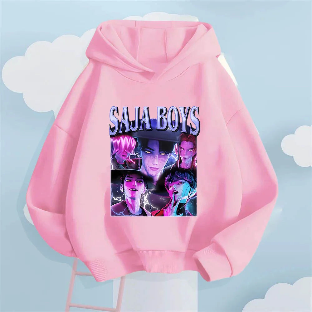 A Global Trendsetter! Saja Boys' Printed Kids' Hooded Sweatshirt.