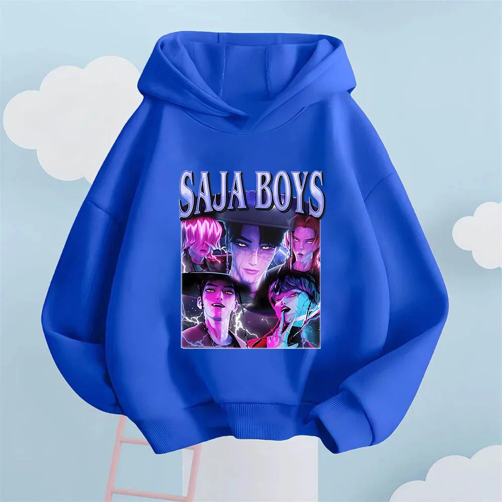 A Global Trendsetter! Saja Boys' Printed Kids' Hooded Sweatshirt.