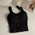 Women's Cropped Tops with Bra Pads Summer Corset Korea